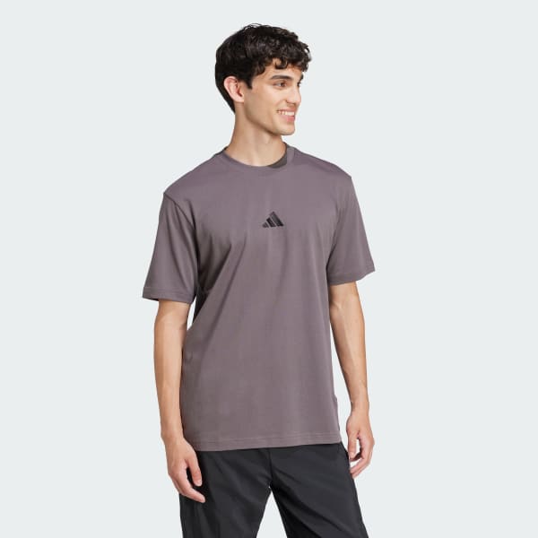 Γκρι Essentials Small Logo Single Jersey Tee