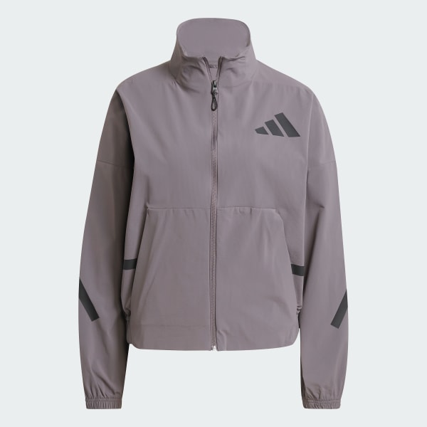 Grey adidas Z.N.E. Woven Full-Zip Track Top