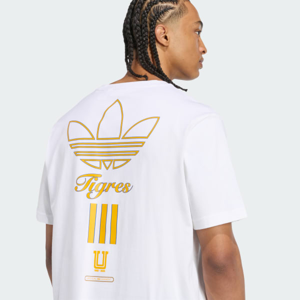 adidas Tigres UANL Terrace Icons Graphic Tee - White | Free