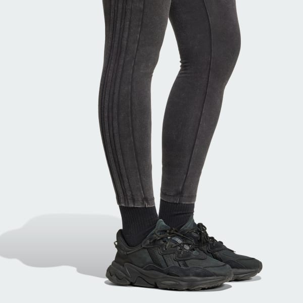 adidas Washed 3-Stripes Legging Zwart adidas Officiële Shop