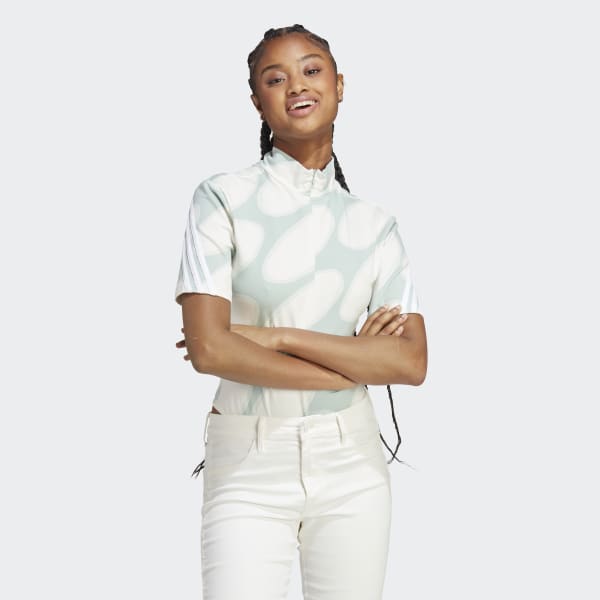 White adidas x Marimekko Future Icons Three Stripes Bodysuit