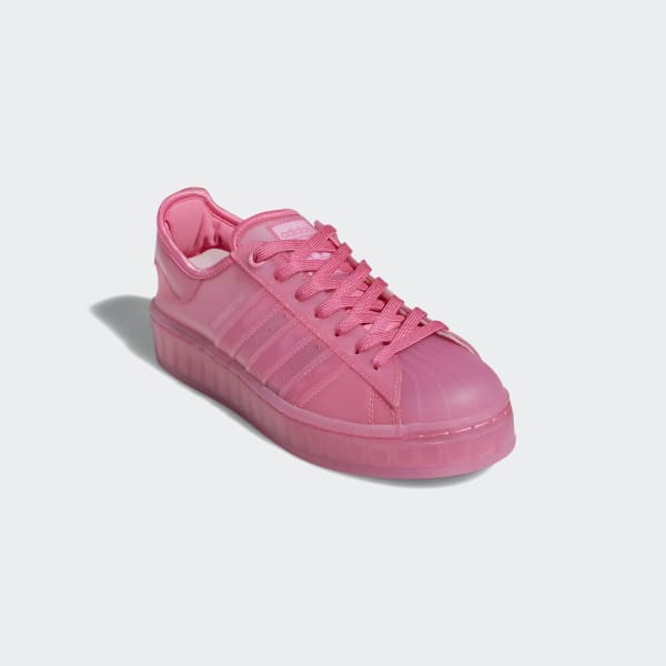 pink and white shell toe adidas
