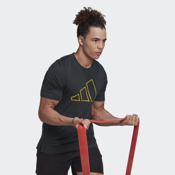Green Train Icons 3-Bar Training Tee