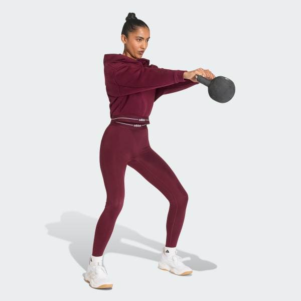 Burgundy Hyperglam Cropped Hoodie