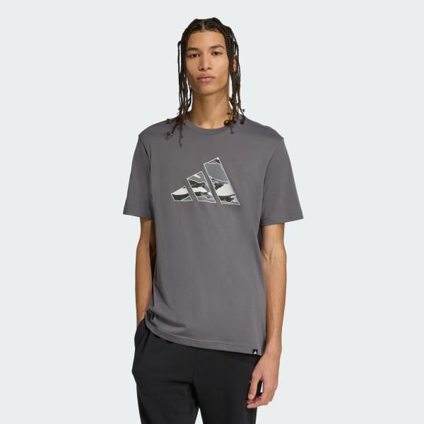 Grijs Camo Logo Graphic T-shirt