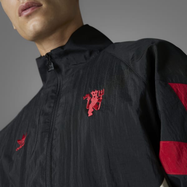 ★人気★ Adidas Manchester United Originals Track Top Black adidas Manchester United DNA Track Top - Black | Free