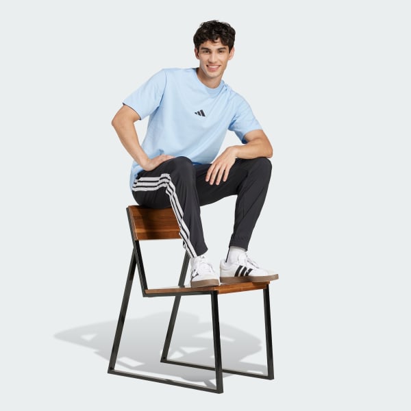 Preto Calça Malha Essentials Três Listras