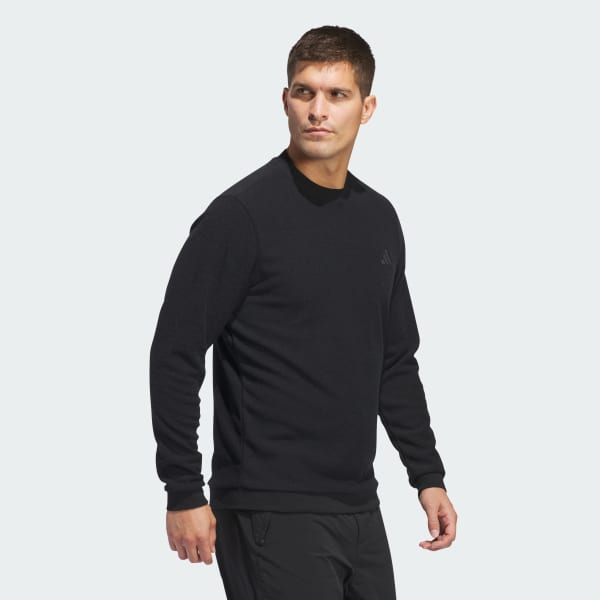 adidas Long Sleeve Crew Sweatshirt - Black | Men's Golf | adidas US