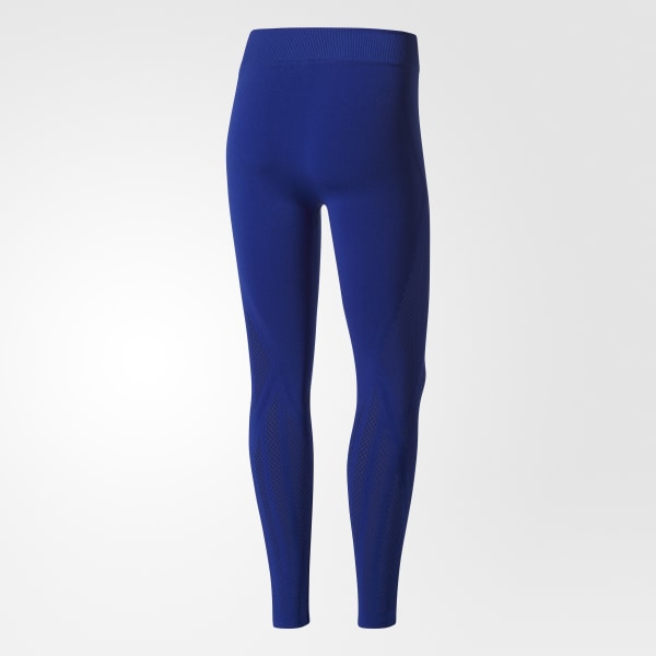 adidas warp knit tights blue