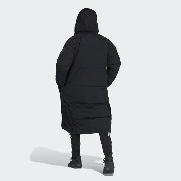 Schwarz Big Baffle Down Coat Q9637