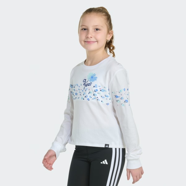 White Long Sleeve Regular Fit Tee

