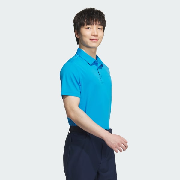 สีน้ำเงิน เสื้อโปโลแขนสั้น