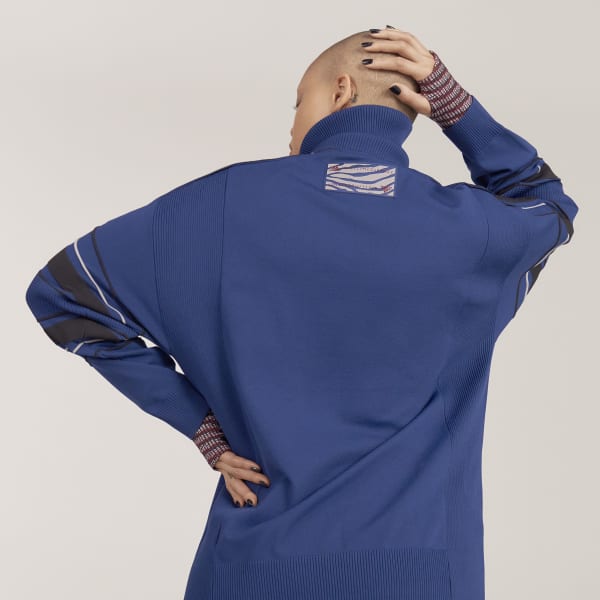 Niebieski adidas by Stella McCartney Knit Mix Pullover QH614