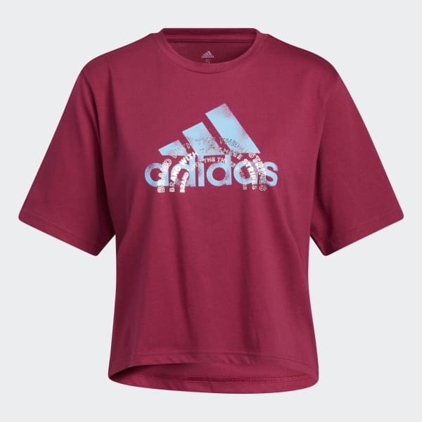 Vermelho Camiseta Cropped Estampada The Brand Logo CC837