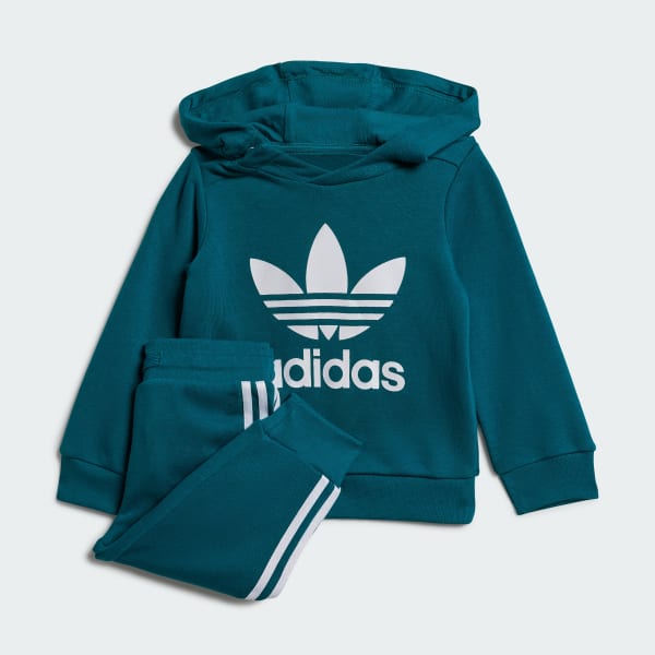 Turkis Adicolor Hoodie Kids sæt