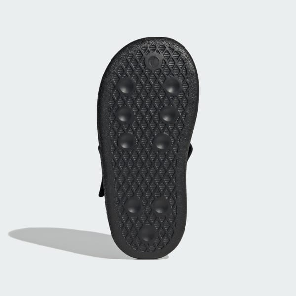 Black Adifom Adilette Slides Kids