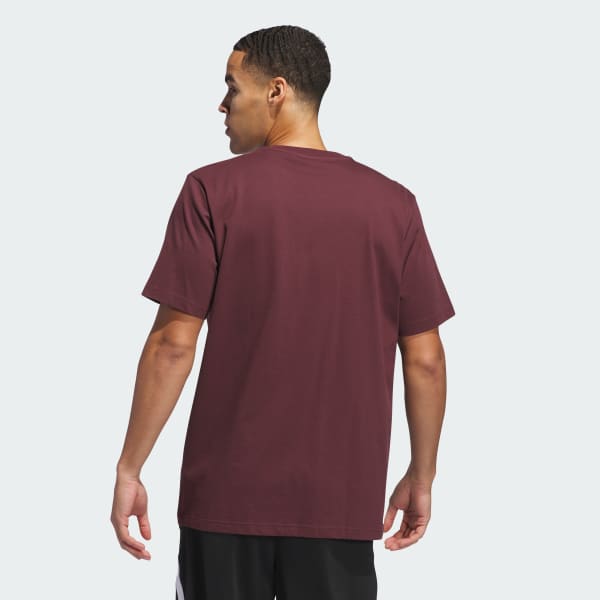 Burgundy Worldwide Hoops Graphic Tee