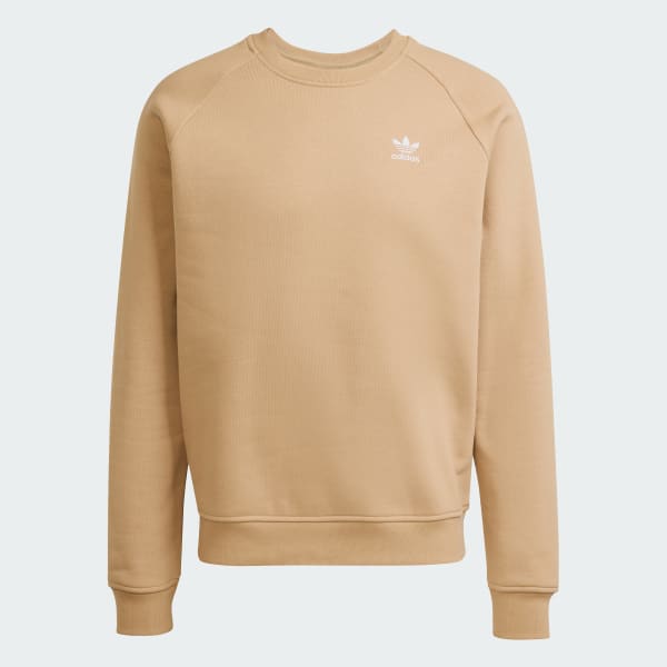 adidas Trefoil Essentials Crew Sweatshirt - Brown | Free