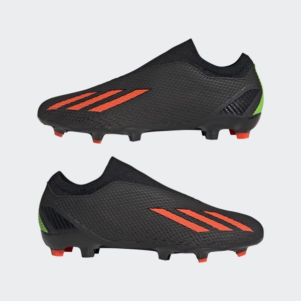 Negro Zapatos de Fútbol X Speedportal.3 Terreno Firme Sin Cordones LVG59