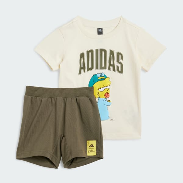 blanc Les Simpson Tee Set Enfants