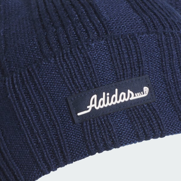 Blue Ribbed Knit Beanie