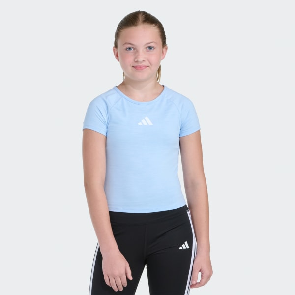 Blue SS Raglan Melange Tee