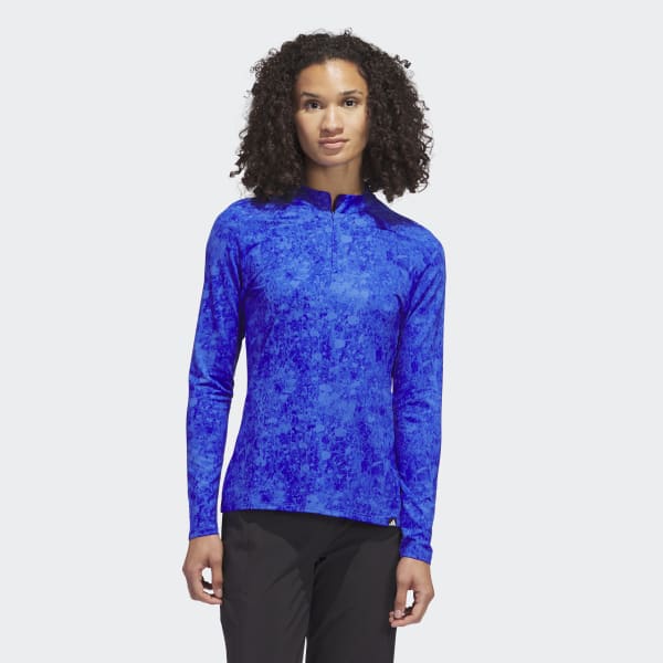 Blue Ultimate365 Tour Long Sleeve Printed Golf Shirt