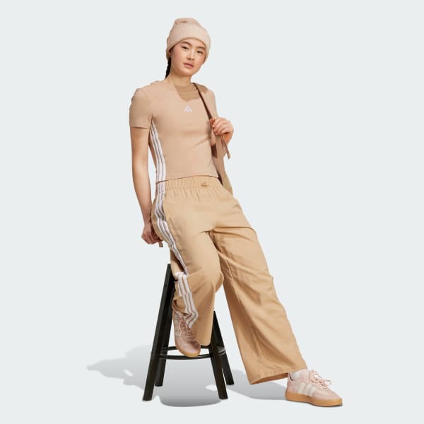 Marron T-shirt slim 3 bandes Essentials Bébés