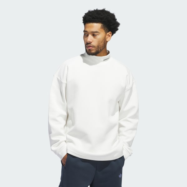 Hvit Basketball Mock Neck Overdel (unisex)