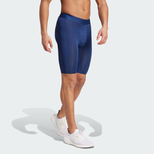 Azul Licras Cortas Techfit AEROREADY Pretina Alta