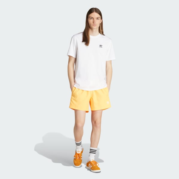 Orange 아디컬러 3-스트라이프 5인치 스윔 쇼츠