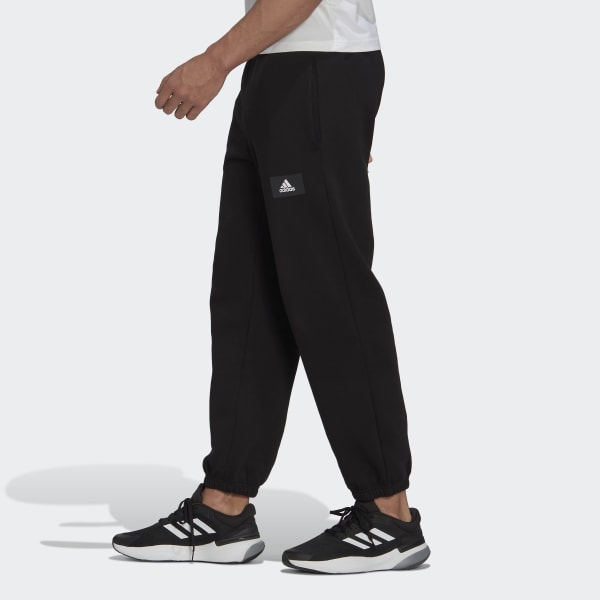Preto Calças em Fleece de Algodão FeelVivid Essentials