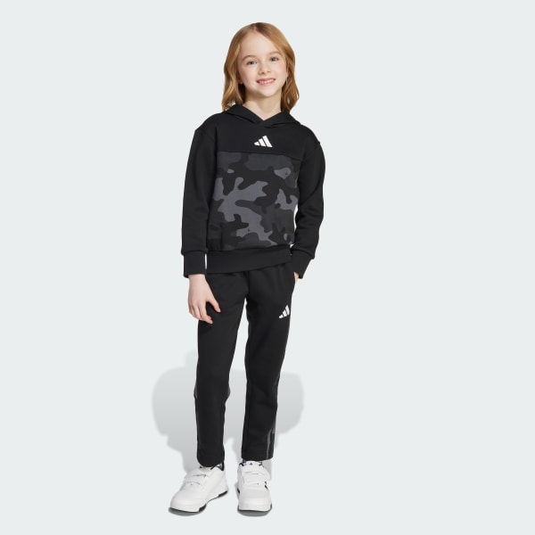 Μαύρο Σετ με joggers Seasonal Essentials Little Kids Camo Fleece