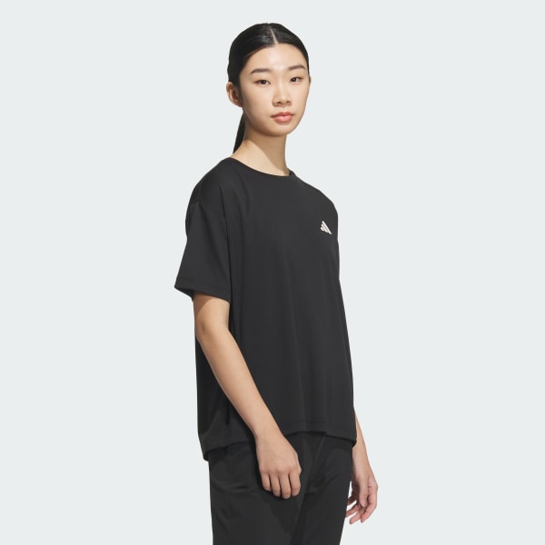 ブラック カラット グラフィック ルーズフィット半袖Tシャツ