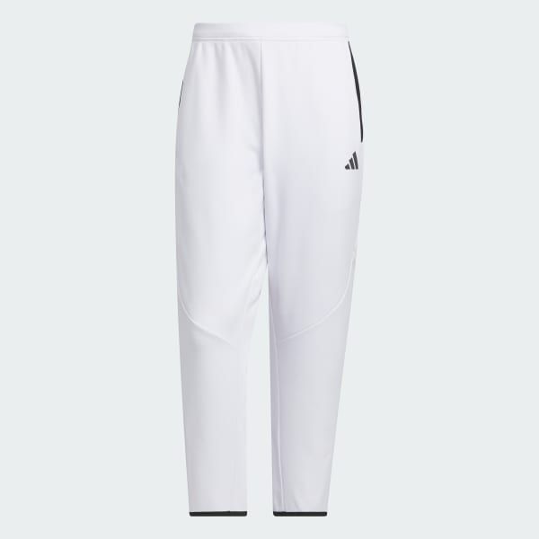 ホワイト アディダスアダプテーション ダブルニット アンクル丈 オープンヘムパンツ