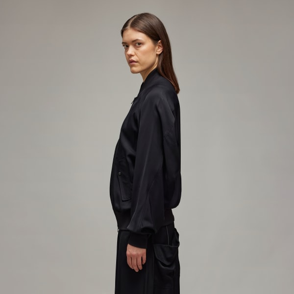 Black Y-3 Rayon Twill Track Top