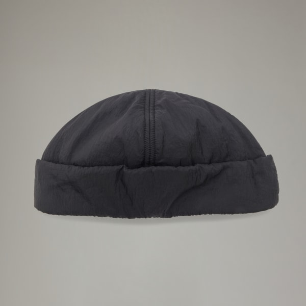 Black Y-3 Webbing Padded Beanie