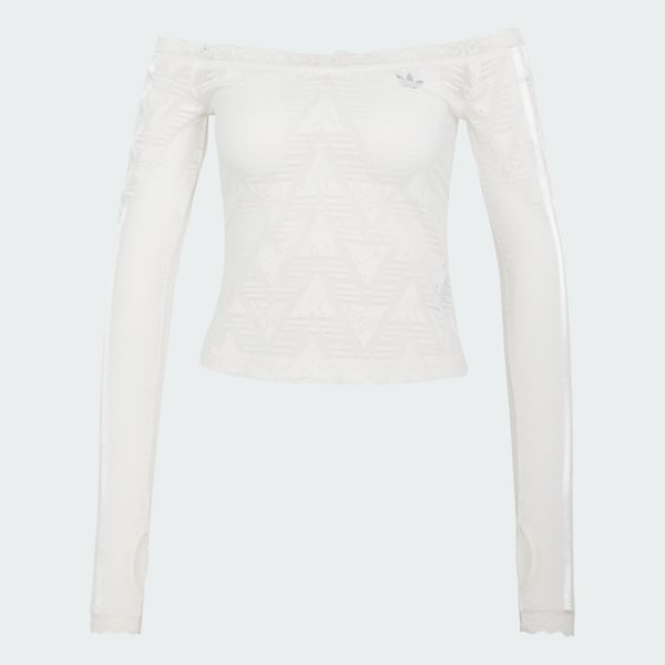 ホワイト レース バルドー トップ