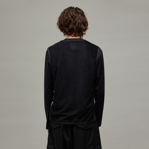 Black Y-3 Waffle Warp Knit Vest