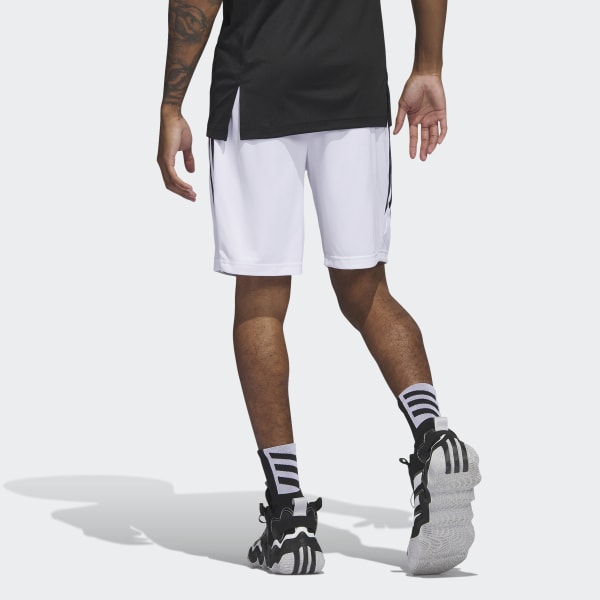 White Legends 3-Stripes Basketball Shorts