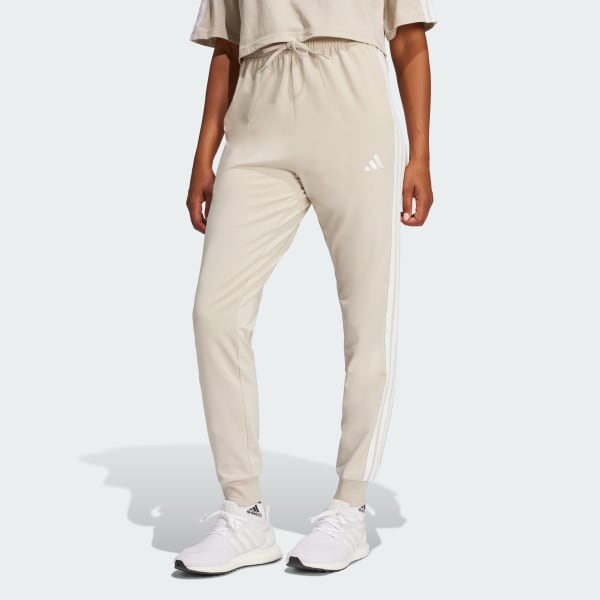 Bej Essentials 3-Stripes Jogger Eşofman Altı