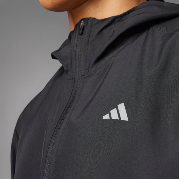 Schwarz Run It Laufjacke