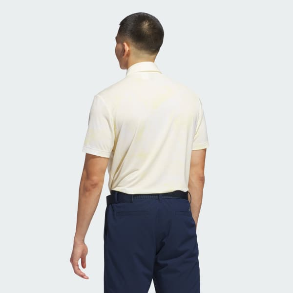 adidas Ultimate365 Printed Mesh Polo Shirt - Yellow | Free