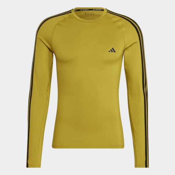 Verde Maglia da allenamento Techfit 3-Stripes Long Sleeve DB108