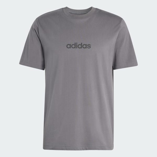 Grey Essentials Linear Single Jersey Tee
