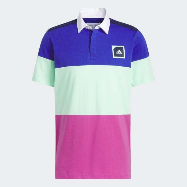 Bleu Adicross Block Golf Polo Shirt