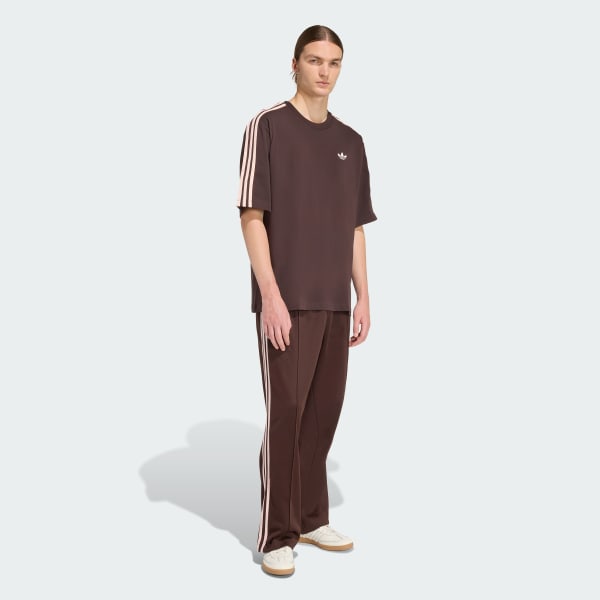 Brown ADICOLOR 3-STRIPES OVERSIZED TEE