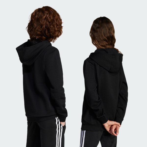 Negro Sudadera con Gorro Trefoil Infantil