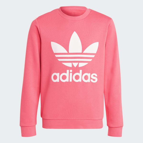 adidas Trefoil Crew Sweatshirt - Pink | adidas US