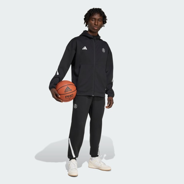 cerná SPORTOVNÍ TOP PARIS BASKETBALL TRAVEL Z.N.E. FULL ZIP HOODED MEN